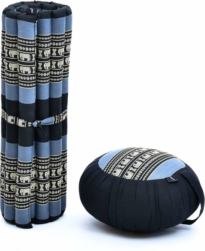Set de méditation Zafu & Zabuton en kapok - Leewadee – Image 2