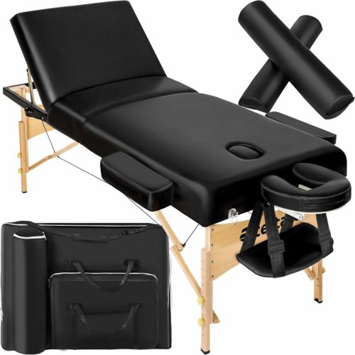 Table de massage pliante avec rembourrage épais, esthétique & ergonomique noir — Boutique Anderias